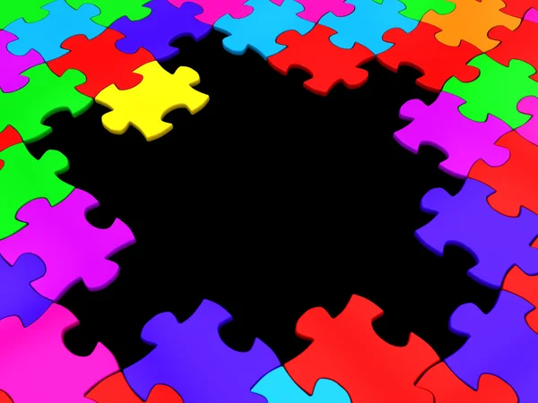 Puzzle-Rahmen — Stockfoto