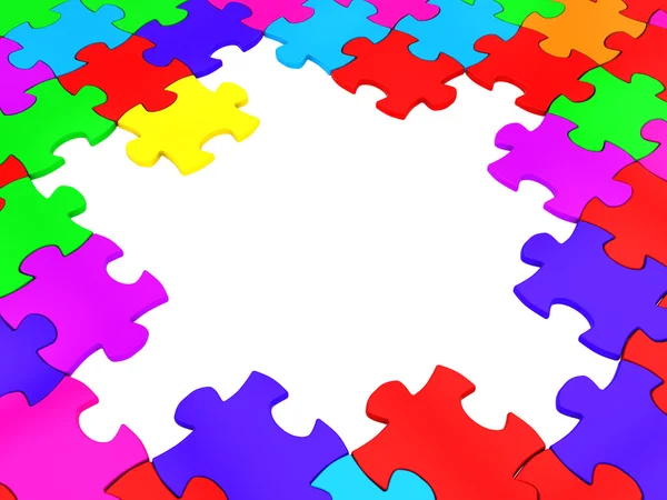 Moldura do puzzle — Fotografia de Stock