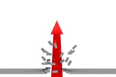 Arrow breaking wall clipart