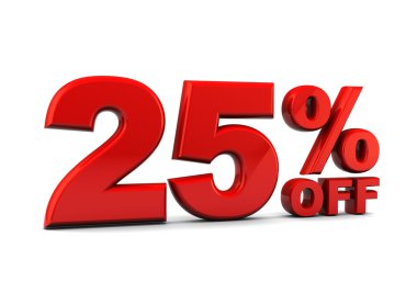 Twenty-five percent discount clipart