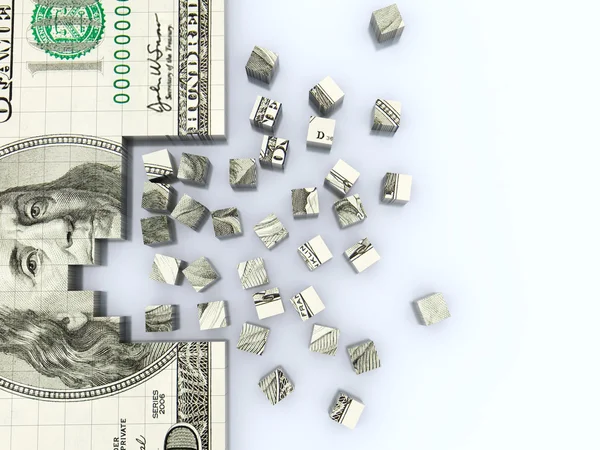 Dólar puzle fundo — Fotografia de Stock