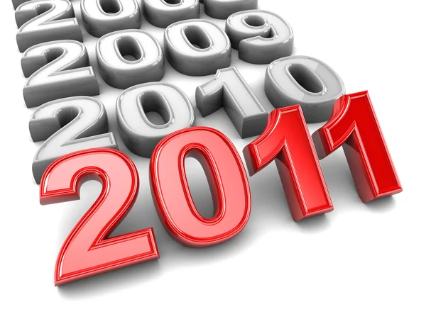Abstract Illustration Year Signs New 2011 — Stock Photo, Image