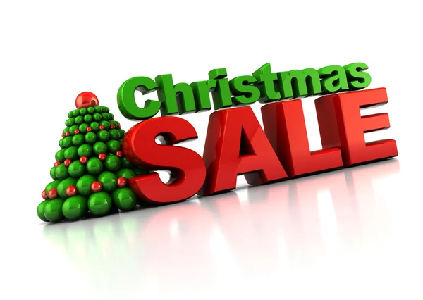 Abstract Illustration Christmas Sale Sign White Background — Stock Photo, Image