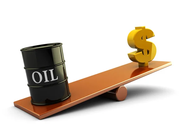 Нафта і гроші — стокове фото