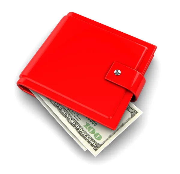 Rote Brieftasche — Stockfoto