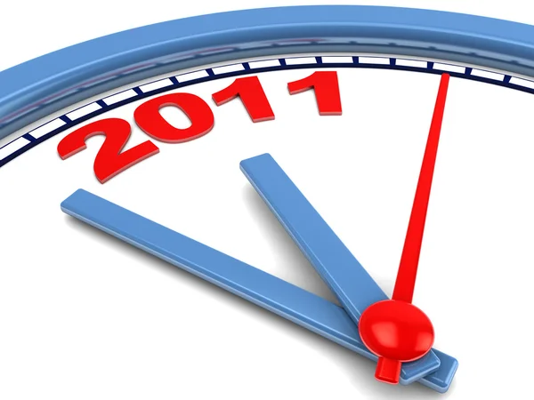 2011 year at clock — Stock Photo, Image