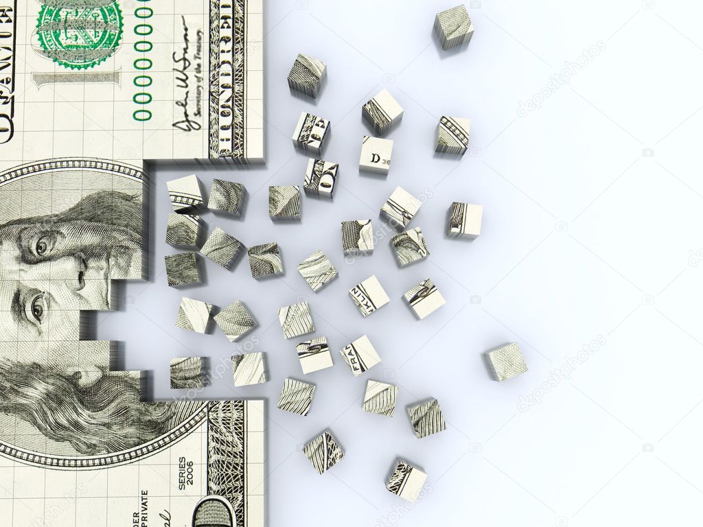Dollar puzle background