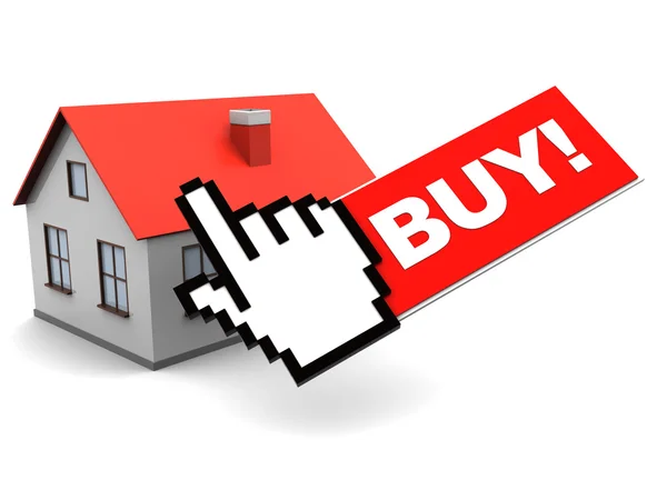 Online kupić dom — Zdjęcie stockowe