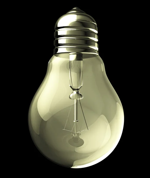 Illustration Light Bulb Black Background — Stock Photo, Image