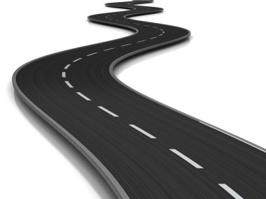 Curved road clipart