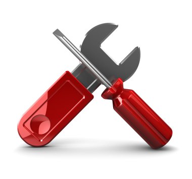 Wrench and screwdriver clipart