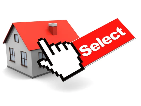 Stock image House and mouse cursor