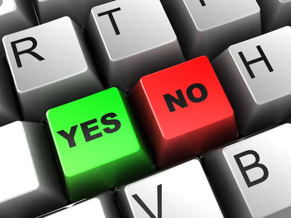 Yes and no buttons — Stock Photo, Image