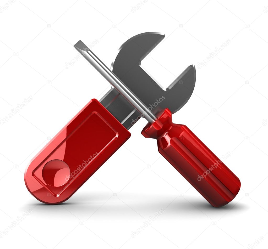 Wrench and screwdriver — Stock Photo © mmaxer 5286408