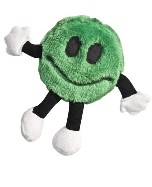 Green Smiley Face Doll — Stock Photo, Image