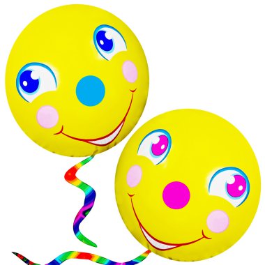 Smiley Face Balloons clipart