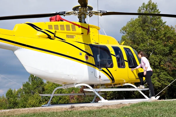 stock image Yellow Heilcopter