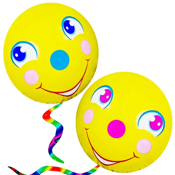 Uśmiechniętą twarz balony — Zdjęcie stockowe