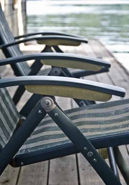 Chairs on a Dock — Stock Photo, Image