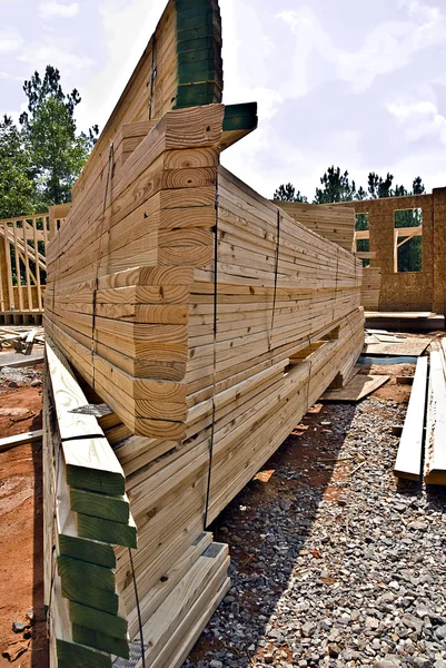 Dřevo na novou výstavbu — Stock fotografie