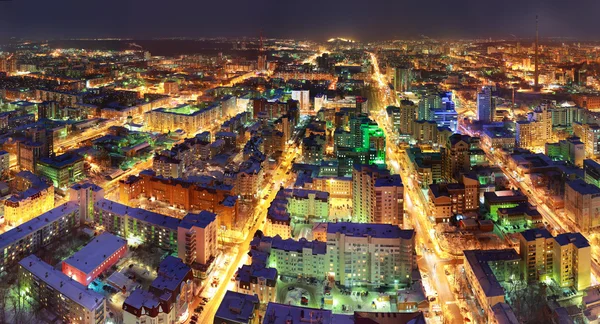 Nacht stad panorama — Stockfoto