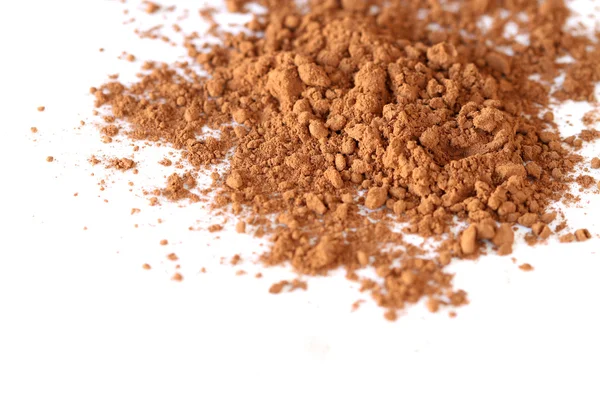 Pile Cocoa Powder Isolated White — Stock Photo, Image