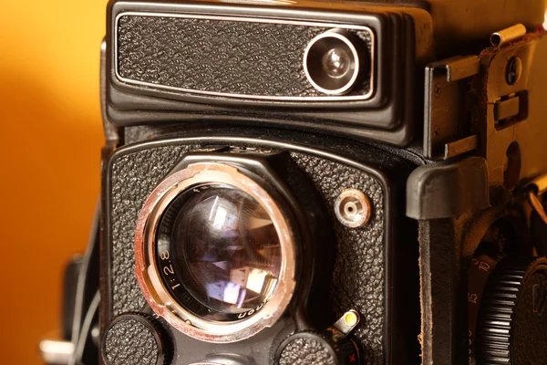Detalhe Antiga Câmera Fotografia Vintage — Fotografia de Stock