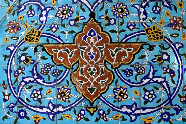 Detalle Colorido Mezquita Iraní Dubai — Foto de Stock