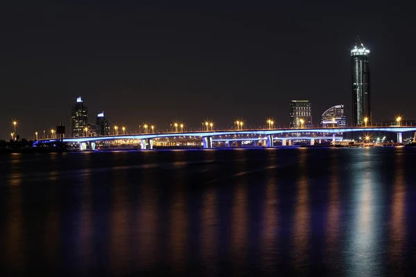Blick Auf Dubai Creek Dubai Uae Bei Nacht — Stockfoto