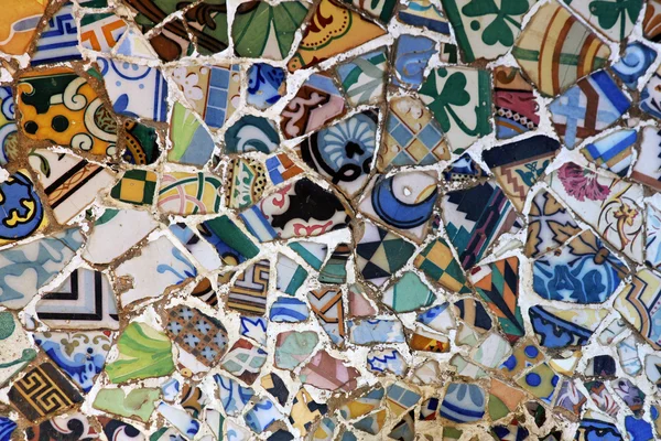 Mosaic from Prak Guell in Barcelona — Stock Photo, Image