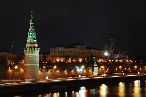 Kreml v noci, Moskva — Stock fotografie