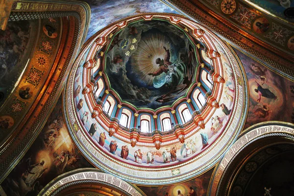 Wnętrze świątyni Chrystusa Zbawiciela, Moskwa, Federacja Rosyjska — Zdjęcie stockowe