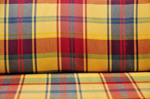 Plaid cushioned textile — Stock Photo, Image