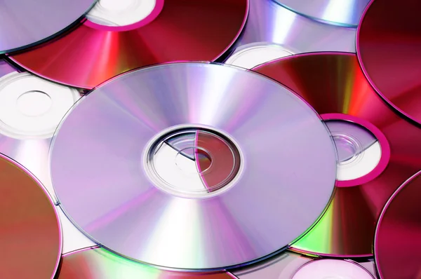 CD, cd-rom a dvd — Stock fotografie