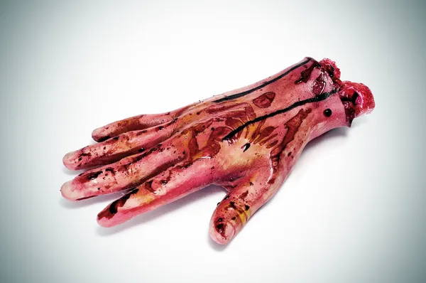 할로윈의 절단된 손 — 스톡 사진