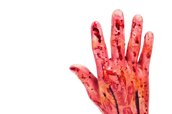 Bloedige hand — Stockfoto