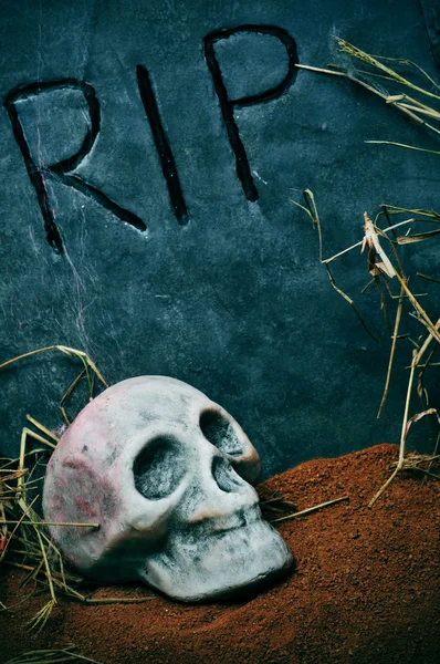 Хэллоуинская могила — стоковое фото