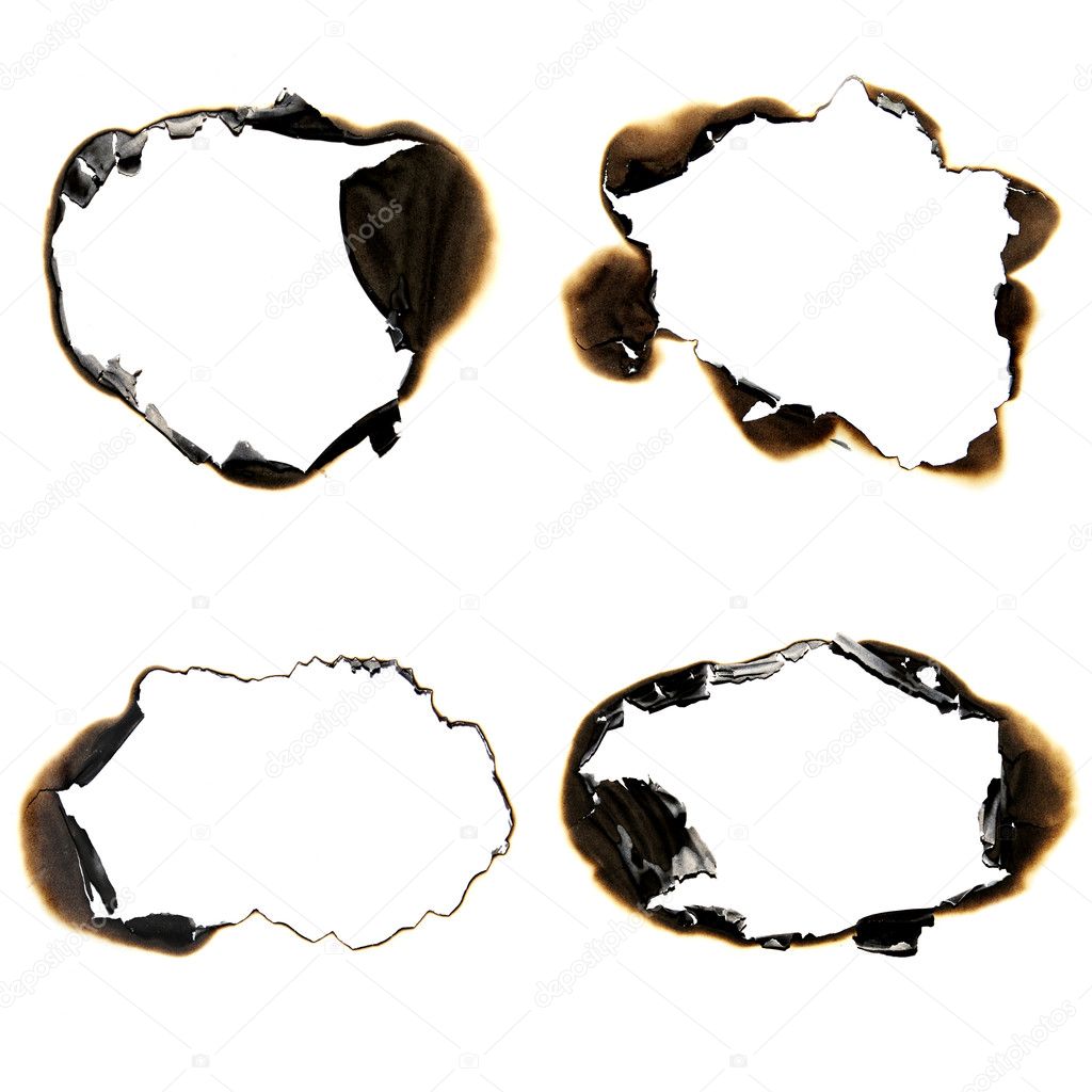 Burned holes