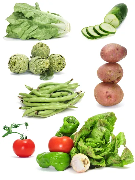 Zelenina koláž — Stock fotografie