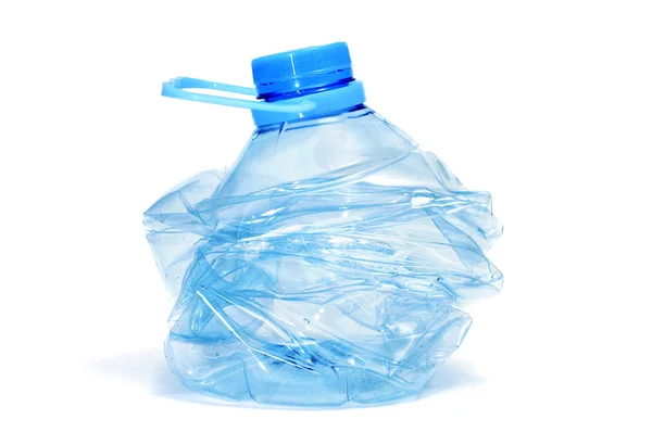 Smashed plastic bottle — Stock Photo, Image
