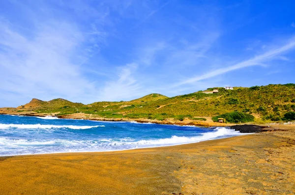 Weergave van binimela beach in menorca, Balearen, Spanje — Stockfoto