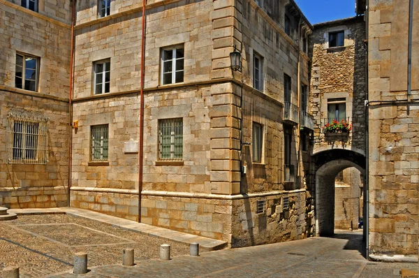 Girona, İspanya eski mahallesi — Stok fotoğraf