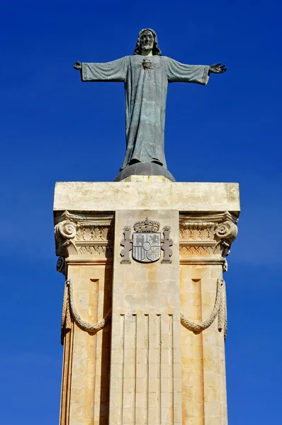 Denkmal auf dem Gipfel des El Toro, Menorca, Balearen, Spanien — Stockfoto