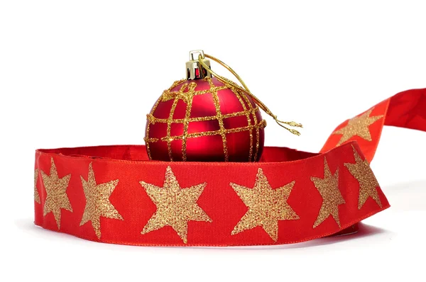 Рождественский бал и звездная лента — стоковое фото