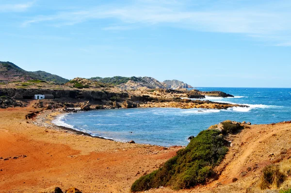 Blick auf den Strand von Binimela auf Menorca, Balearen, Spanien — Stockfoto
