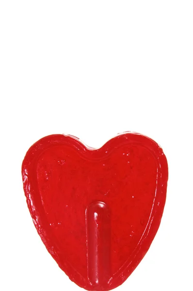 Um pirulito em forma de coração — Fotografia de Stock