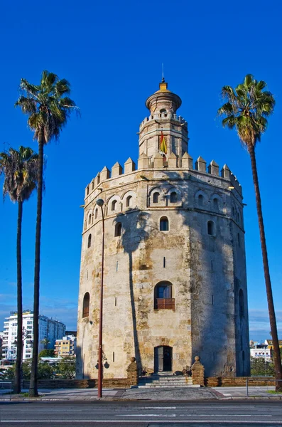 Torre del Oro, em Sevilha, Espanha — Fotografia de Stock