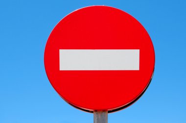 No entry traffic sign clipart