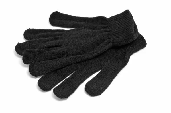 黒い手袋のペア — ストック写真
