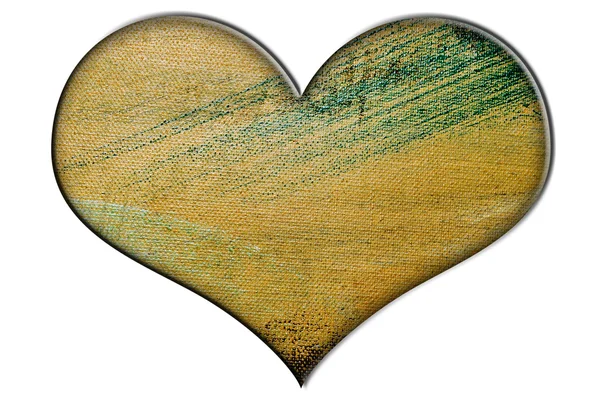 Corazón de lienzo pintado — Foto de Stock